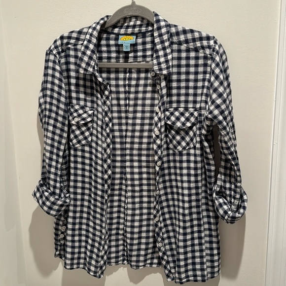 C&C blue checkered button down - Picture 1 of 3